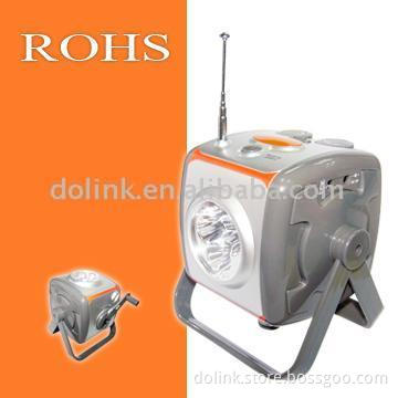Crank Dynamo Radio with LED Flashlight and Mobile Phone Charger